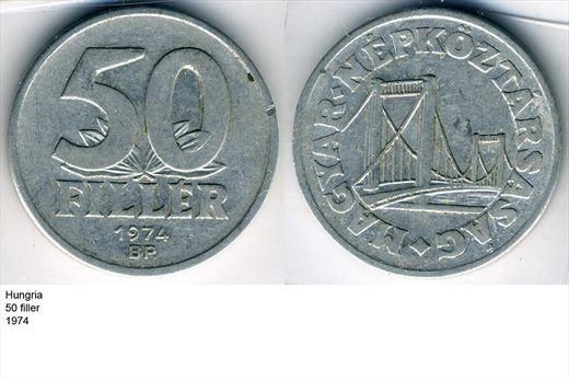 Hungria - Filler 50 - 1974 - G6 A3 H02 L3C5