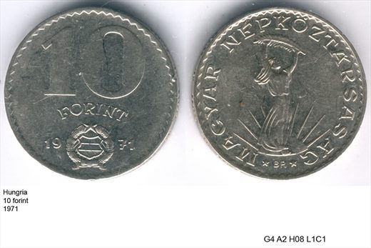 Hungria - Forint 10 - 1971 - G4 A2 H08