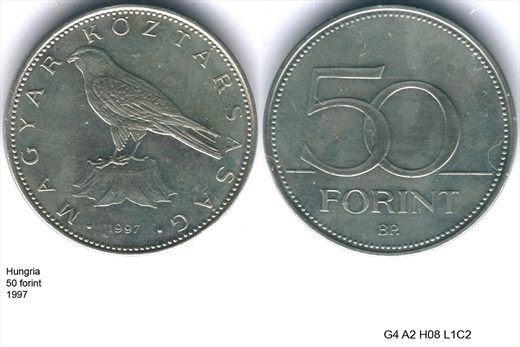 Hungria - Forint 50 - 1997 - G4 A2 H08 L1C2