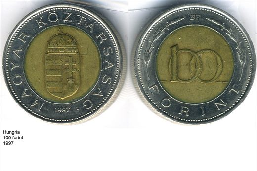 Hungria - Forint 100 - 1997 - G5 A2 H12 L1C5