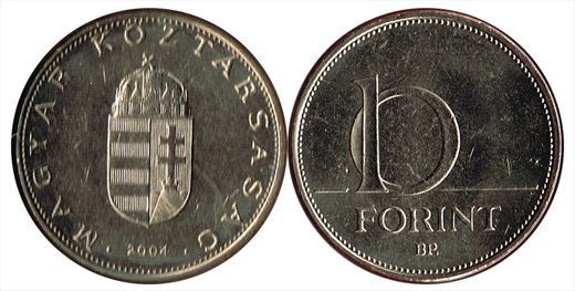 Hungria - Forint 10 - 2004