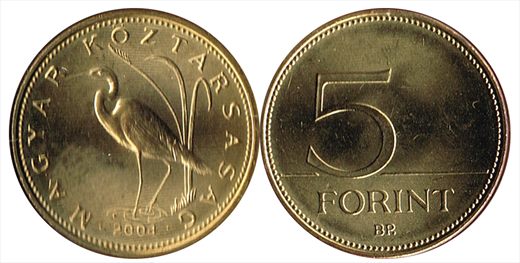 Hungria - Forint 5 - 2004
