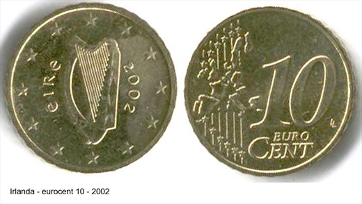 Irlanda - Euro Cent 10 - 2002