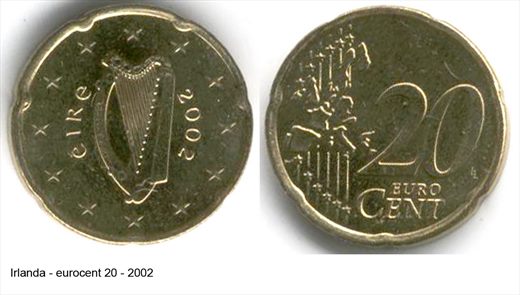 Irlanda - Euro Cent 20 - 2002