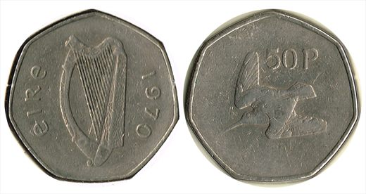 Irlanda - Penny 50 - 1970
