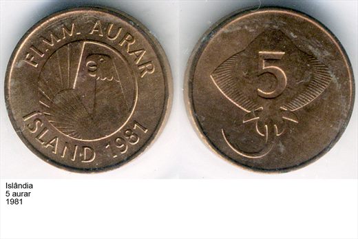 Islandia - Aurar 5 - 1981 - G6 A1 H01 L4C1
