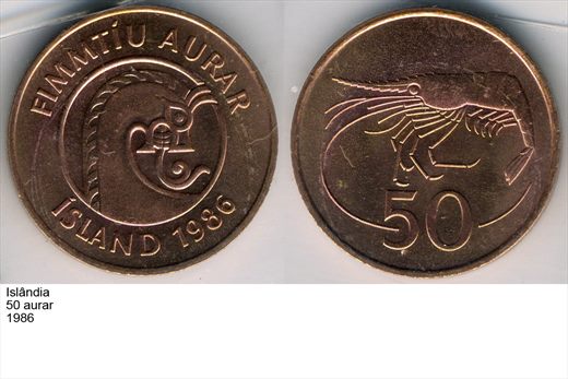 Islandia - Aurar 50 - 1986 - G6 A1 H01 L2C5