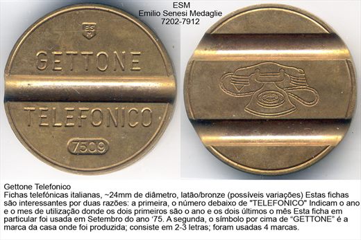 Italia - GETTONE TELEFONICO 7509 - ESM - G5 A3 H03
