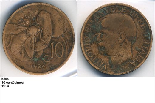 Italia - Centesimo 10 - 1924 - G5 A2 H06 L4C4