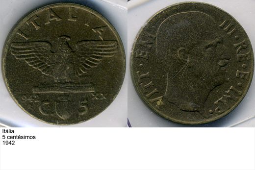 Italia - Centesimo 5 - 1942 - G6 A2 H07 L3C6