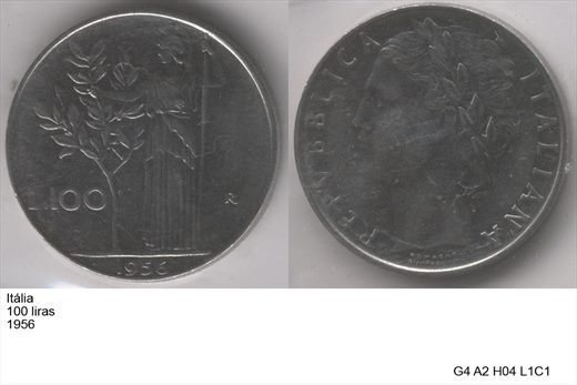 Italia - Lira 100 - 1956 - G4 A2 H04