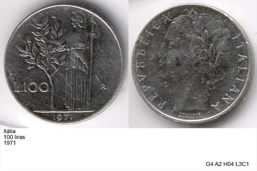 Italia - Lira 100 - 1971 - 71G4 A2 H04 L3C1
