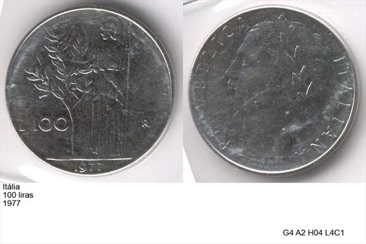 Italia - Lira 100 - 1977 - G4 A2 H04 L4C1