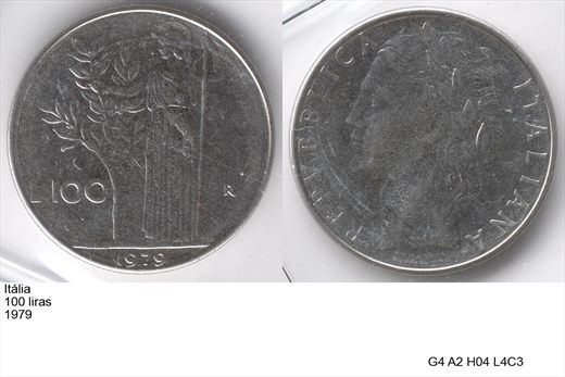 Italia - Lira 100 - 1979 - G4 A2 H04 L4C3
