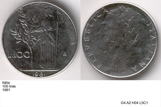 Italia - Lira 100 - 1981 - G4 A2 H04 L5C1
