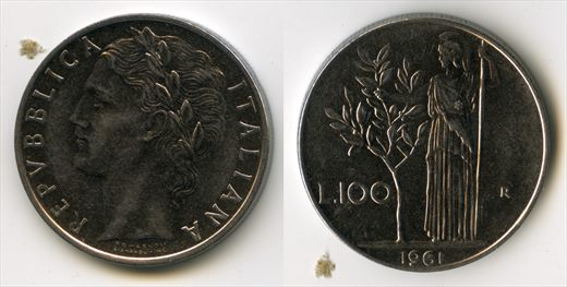Italia - Lira 100 - 1961