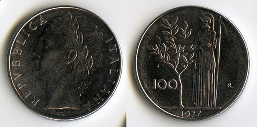 Italia - Lira 100 - 1977