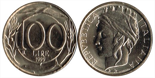 Italia - Lira 100 - 1999
