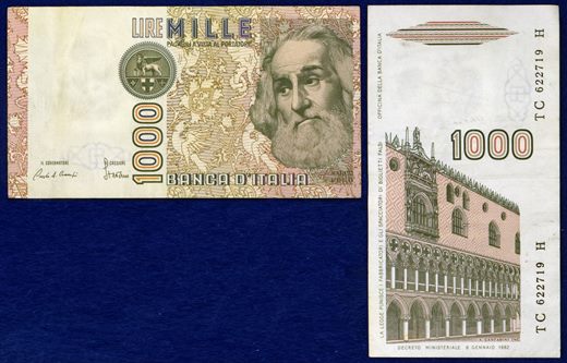 Italia - Lira 1000 - 1982-1988 serie TC