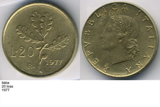 Italia - Lira 20 - 1977 - G6 A2 H07 L6C1