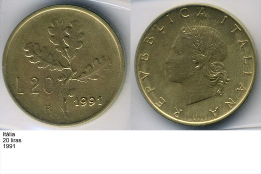 Italia - Lira 20 - 1991 - G6 A2 H07 L6C2