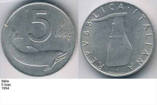 Italia - Lira 5 - 1954 - G6 A2 H07 L5C2