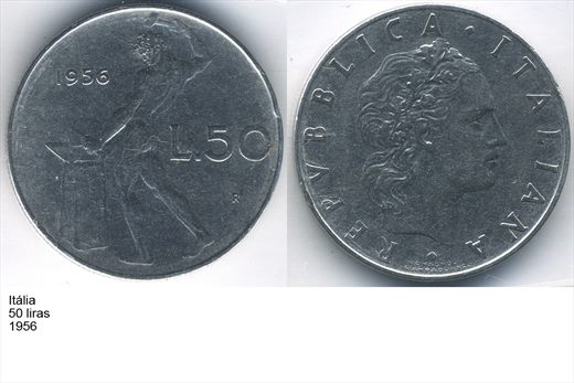 Italia - Lira 50 - 1956 - G5 A2 H05 L5C4