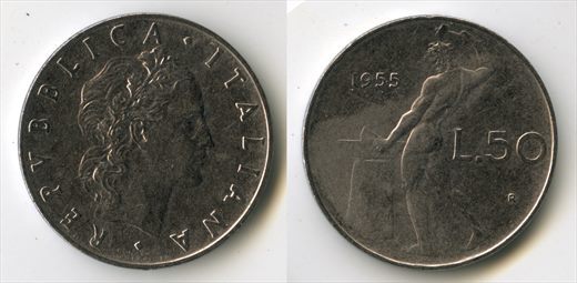 Italia - Lira 50 - 1955