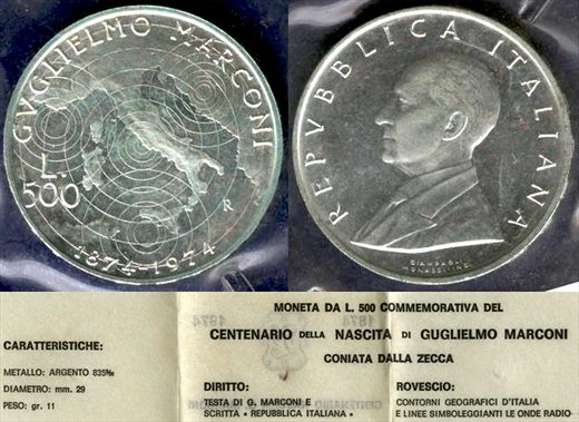 Italia - Lira 500 - 1974