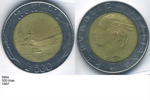 Italia - Lira 500 - 1987 - G5 A2 H05 L2C4