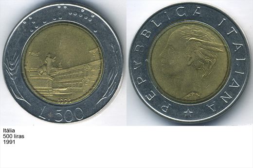 Italia - Lira 500 - 1991 - G5 A2 H05 L3C2