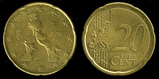 Italia - Euro Cent 20 - 2010