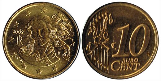 Italia - Euro Cent 10 - 2002