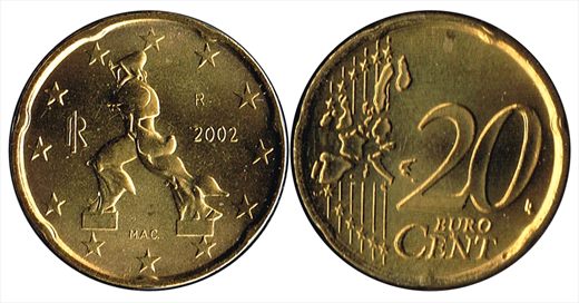 Italia - Euro Cent 20 - 2002