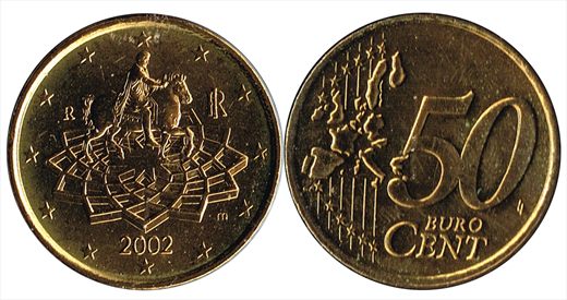 Italia - Euro Cent 50 - 2002