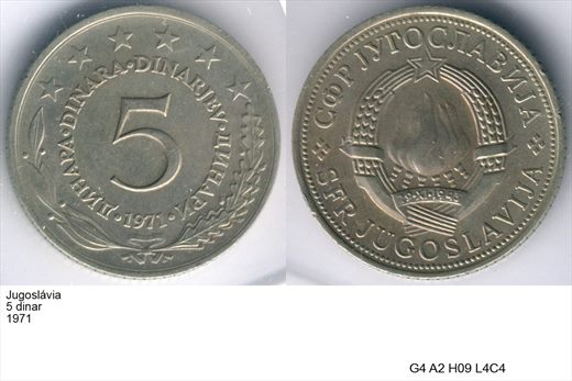 Jugoslavia - Dinar 5 - 1971 - G4 A2 H09 L4C4