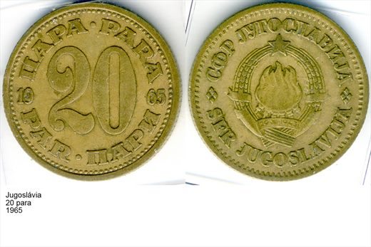 Jugoslavia - Para 20 - 1965 - G6 A3 H03 L2C2