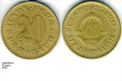 Jugoslavia - Para 20 - 1976 - G6 A3 H03 L2C3