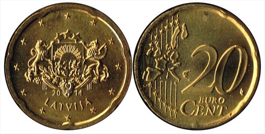 Letonia - Euro Cent 20 - 2014