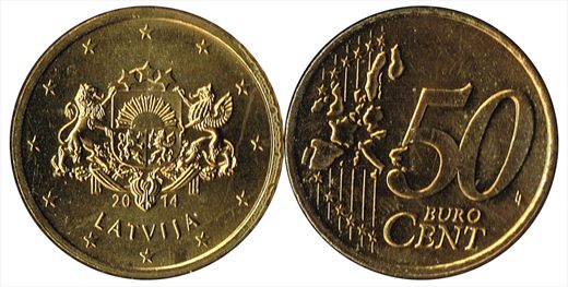 Letonia - Euro Cent 50 - 2014