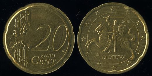 Lituania - Euro Cent 20 - 2015