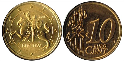 Lituania - Euro Cent 10 - 2015