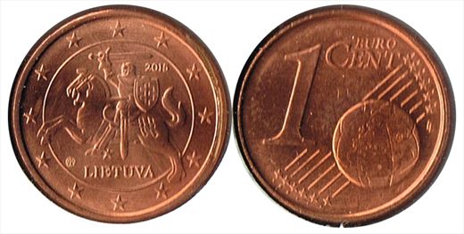 Lituania - Euro Cent 1 - 2015