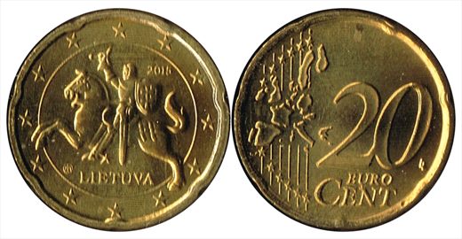 Lituania - Euro Cent 20 - 2015