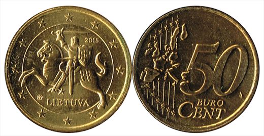 Lituania - Euro Cent 50 - 2015