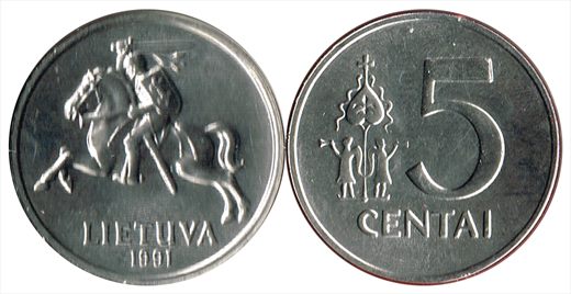 Lituania - Centas 5 - 1991