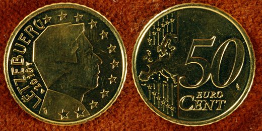 Luxemburgo - Euro Cent 50 - 2010