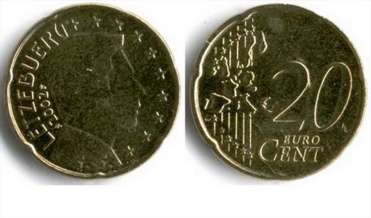 Luxemburgo - Euro Cent 20 - 2002