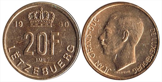 Luxemburgo - Franco 20 - 1990