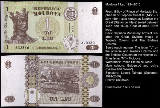 Moldavia - leu 1 - 2010